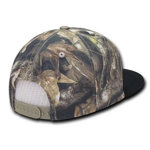 1 Dozen Decky Camouflage Hybricam Retro Flat Bill Snapback Caps Hats Wholesale Lots