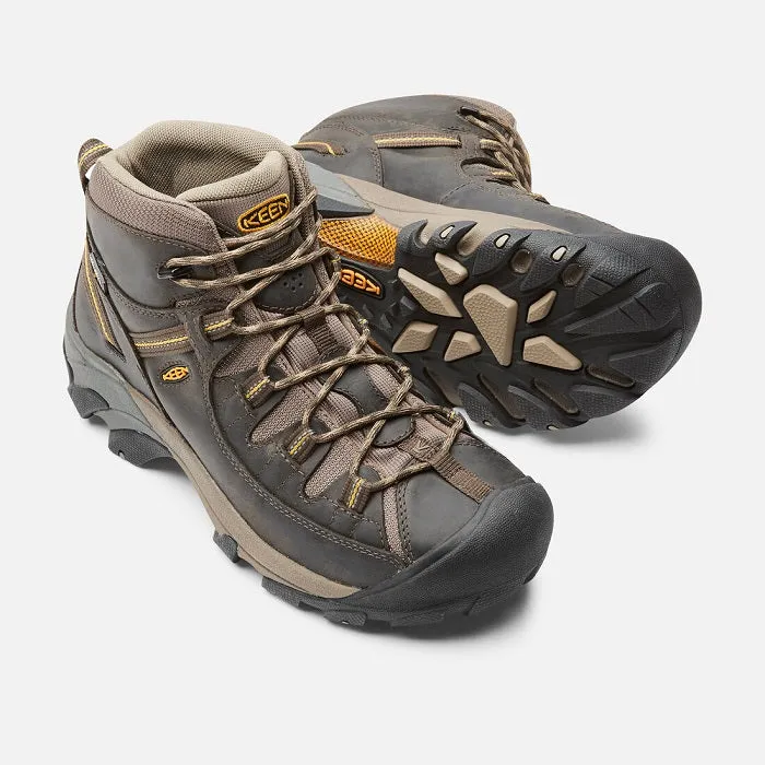 1002375 Keen Men's Targhee II Mid Black Olive/Yellow