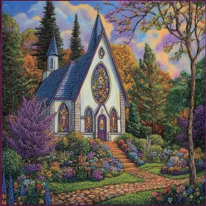 10" x 10" Fairytale Church Sign TTE-096