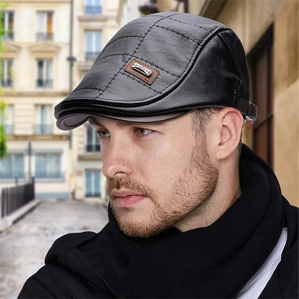 2024 High Quality Trendy Leather Beret