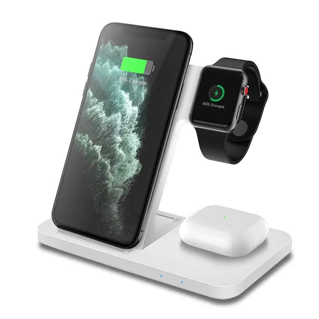 3-in-1 Wireless Fast Charger Dock Station