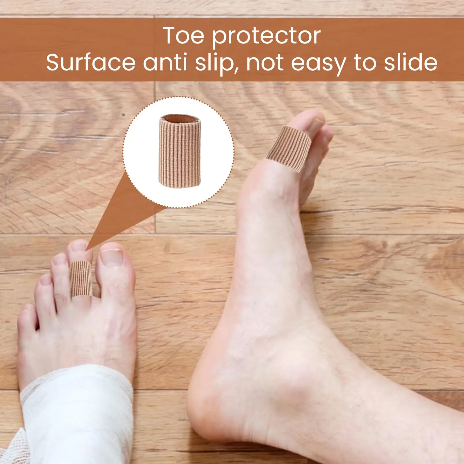 3 pieces toe protection silicone, toe protection big toe, cuttable silicone toe protection toe cushion tube tube bandage, toe protection foam, toe pad for callus cushion, corns remover (3 sizes) khaki