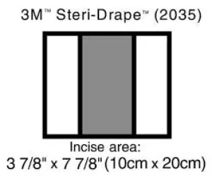 3M 2035 Steri-Drape 2 Incise Drapes 10cm x 20cm