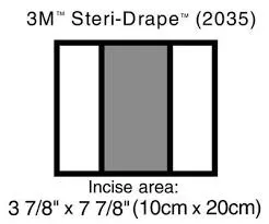 3M 2035 Steri-Drape 2 Incise Drapes 10cm x 20cm