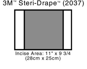 3M 2037 Steri-Drape 2 Incise Drapes 28cm x 25cm