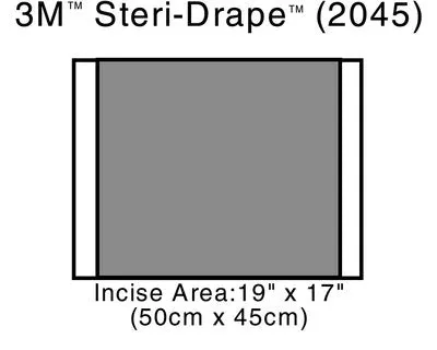 3M 2045 Steri-Drape 2 Incise Drapes 50cm x 45cm