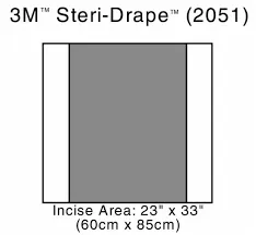 3M 2051 Steri-Drape 2 Incise Drapes 60cm x 85cm