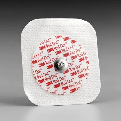 3M 2231 Red Dot Diaphoretic Soft Cloth Monitoring Electrode