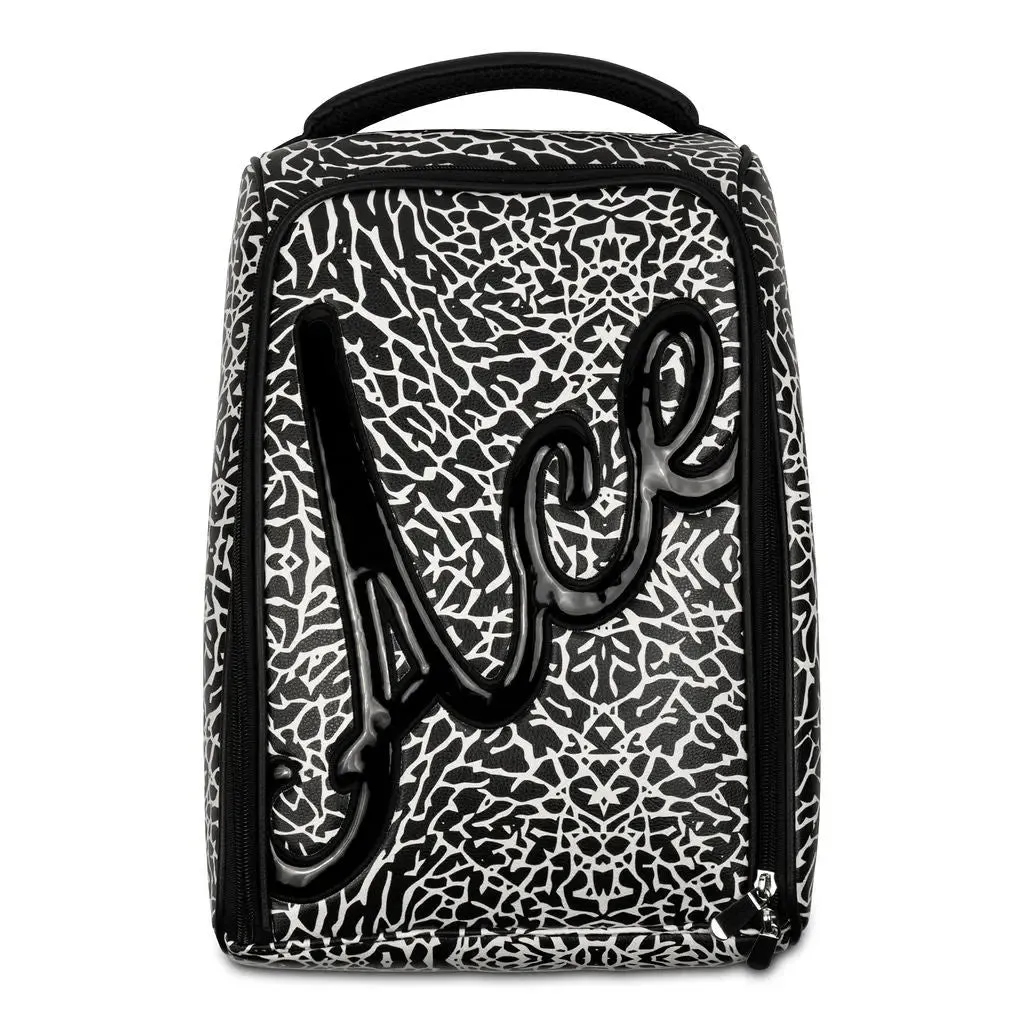 ACE BLACK CEMENT LEATHER SHOE BAG