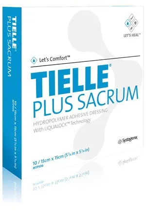 Acelity (Systagenix) MTP506 Tielle Plus Sacrum Hydropolymer Adhesive Dressing 15cm x 15cm (5-7/8" x 5-7/8")