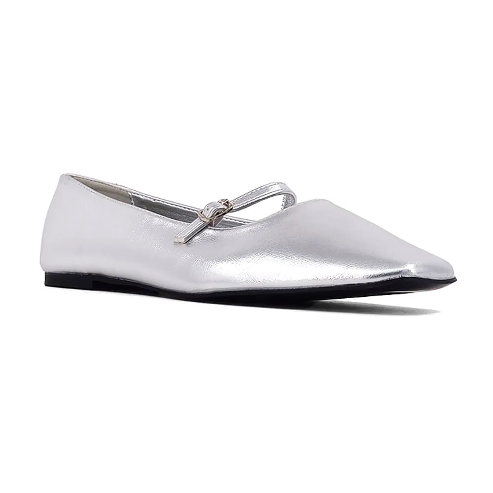 Adele Metallic Mary Jane Ballet Flats