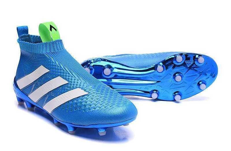 Adidas ACE 16  Purecontrol FG/AG Soccer Cleats Blue White Green