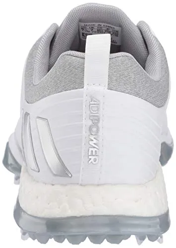 adidas Women's Adipower 4ORGED Golf Shoe, FTWR White/Silver Metallic/Clear Onix, 9 M US