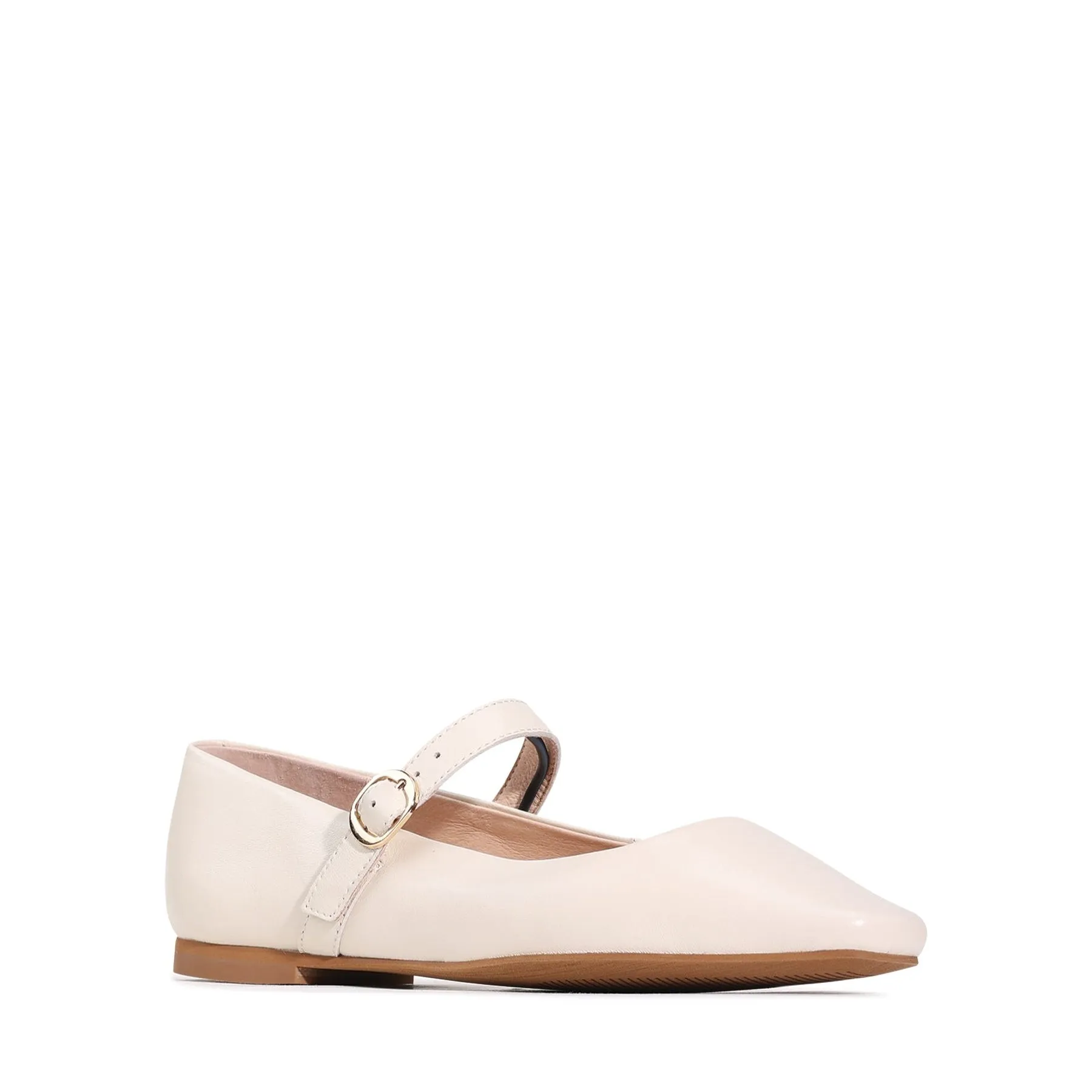 ADRIANO MARY JANE LEATHER FLATS