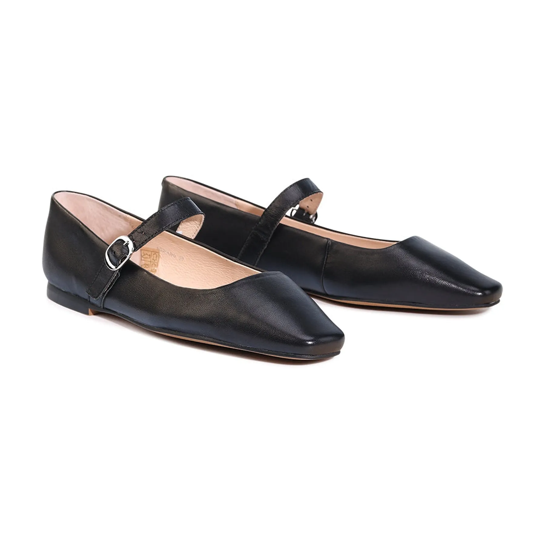 ADRIANO MARY JANE LEATHER FLATS