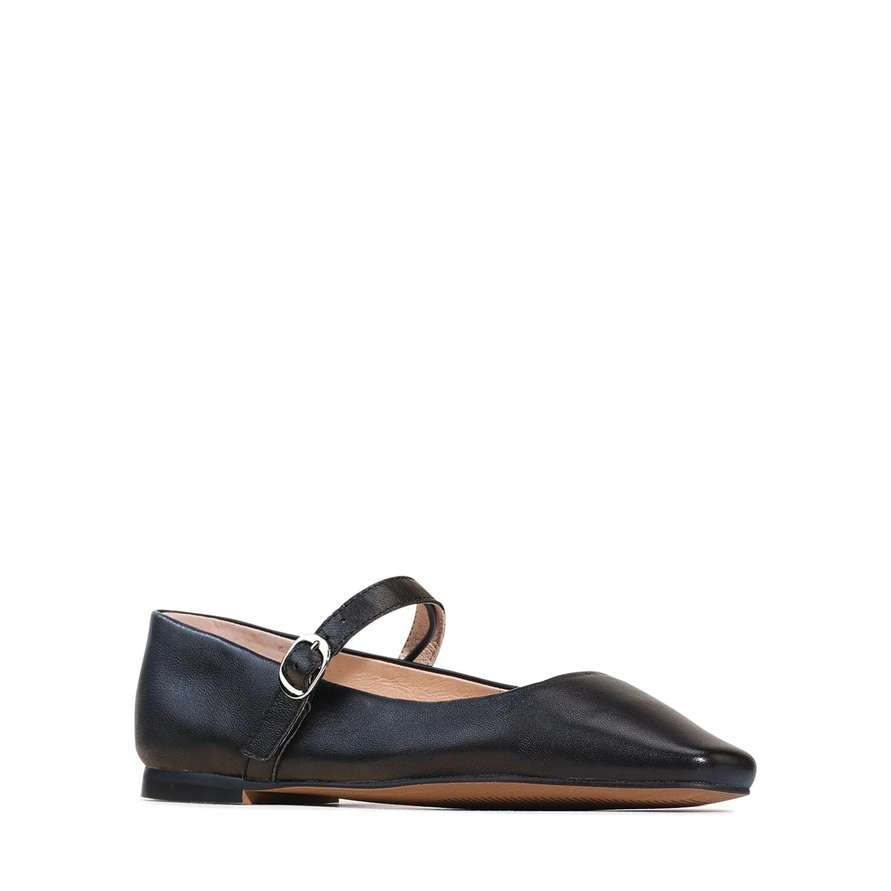 ADRIANO MARY JANE LEATHER FLATS