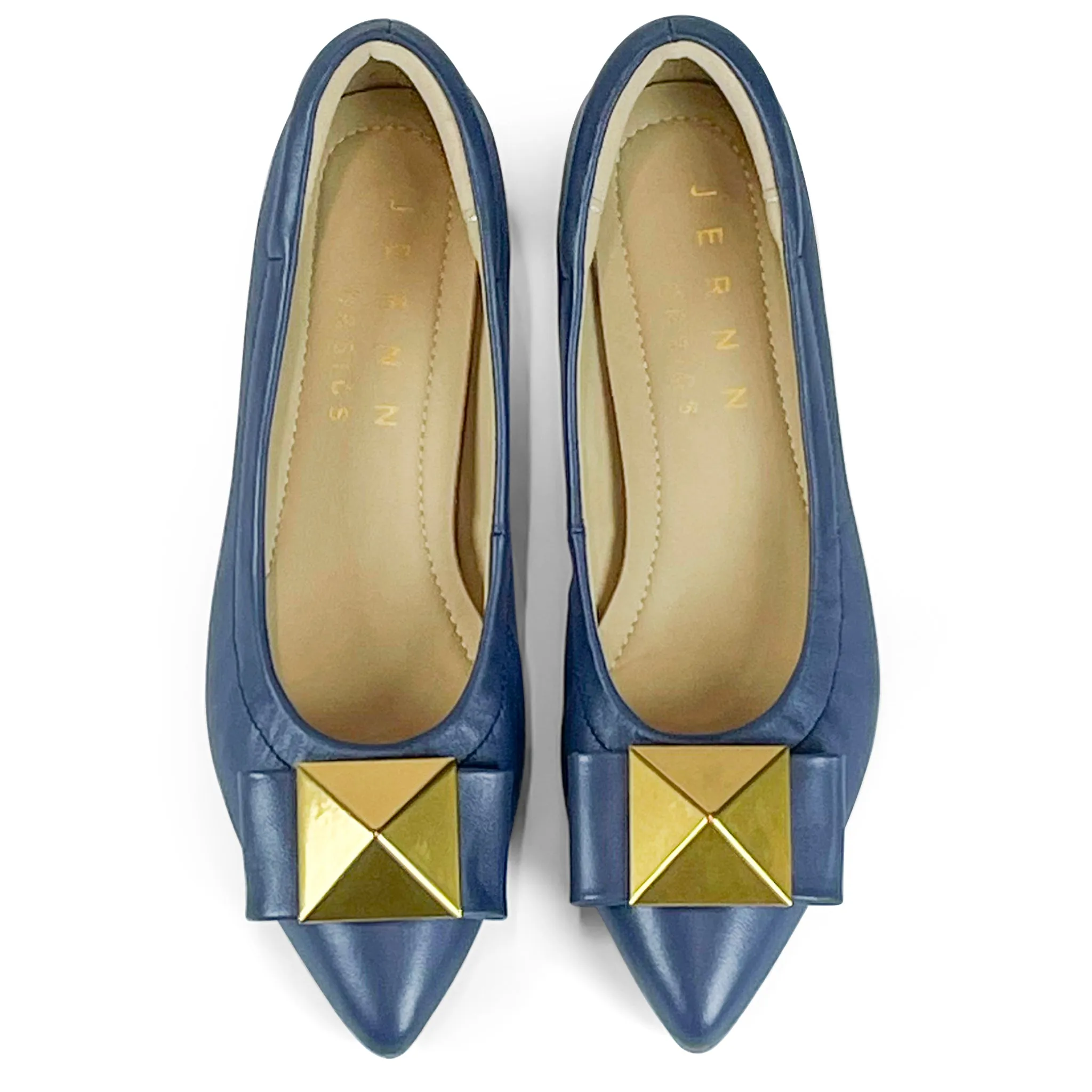 Ana Signature lambskin pumps with large stud