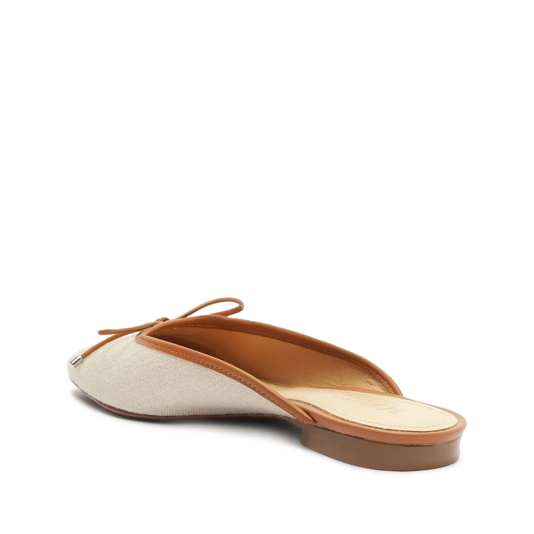 Arissa Linen Flat Mule