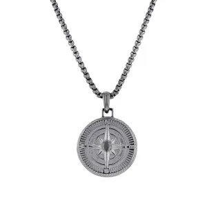 Astern Compass Stainless Steel Necklace