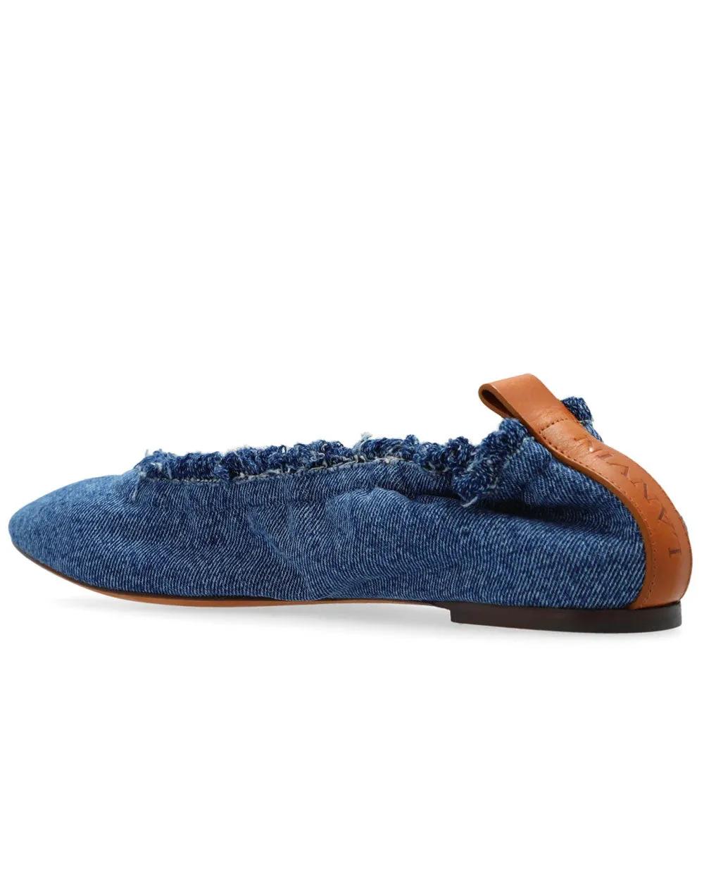 Ballerina Flat in Denim