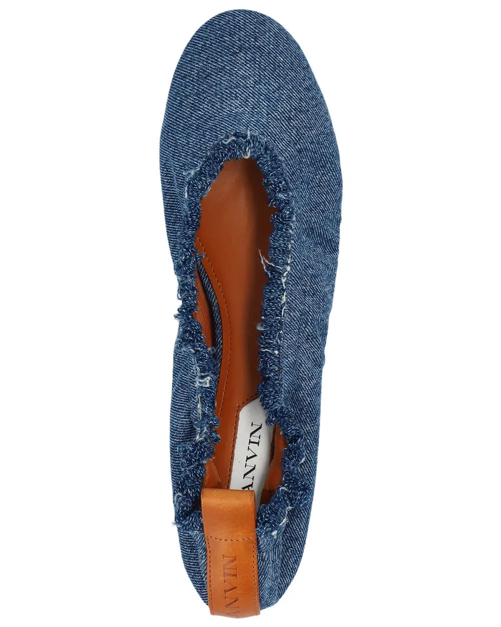 Ballerina Flat in Denim