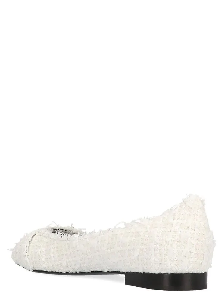 Balmain Tweed Julie Ballet Flats