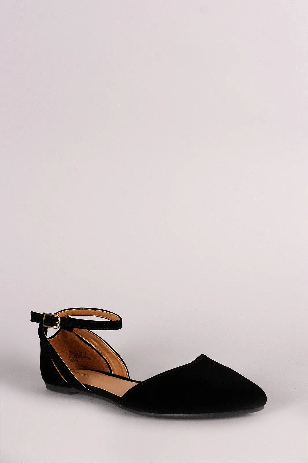 Bamboo Crisscross Back Pointy Toe Ballet Flat