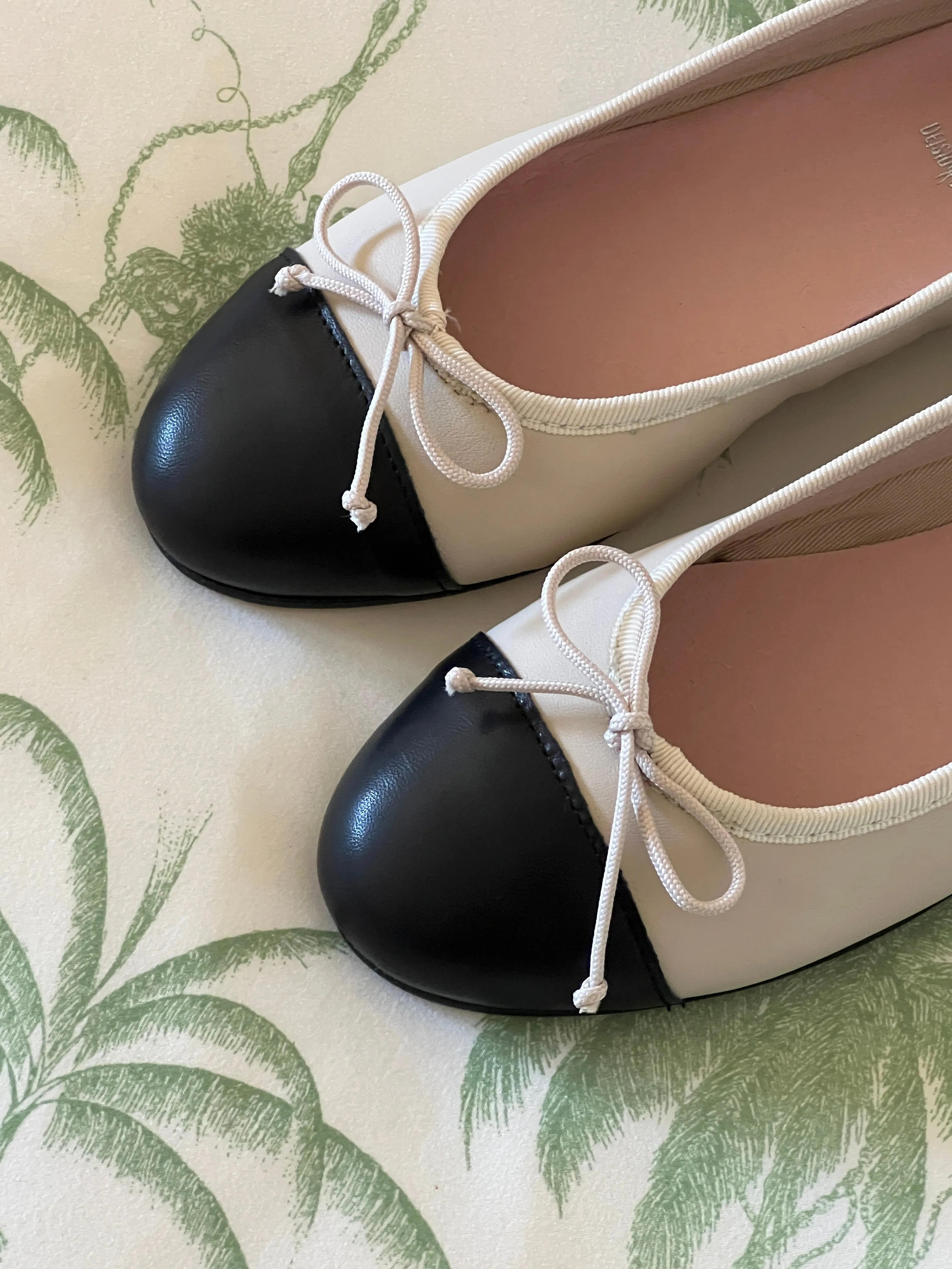 Beige & Black Ballet Flat