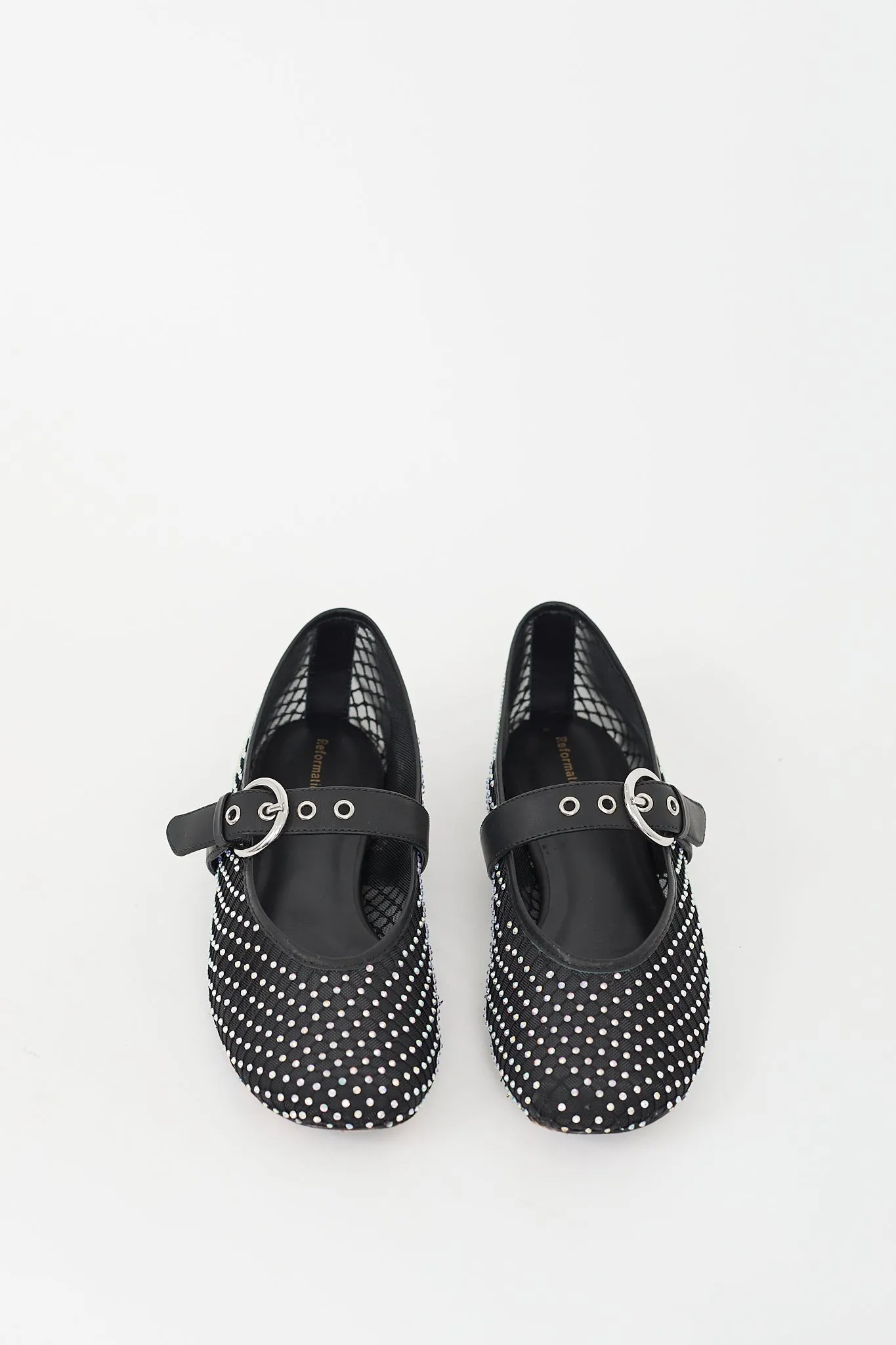 Black Crystal Mesh Bethany Ballet Flat