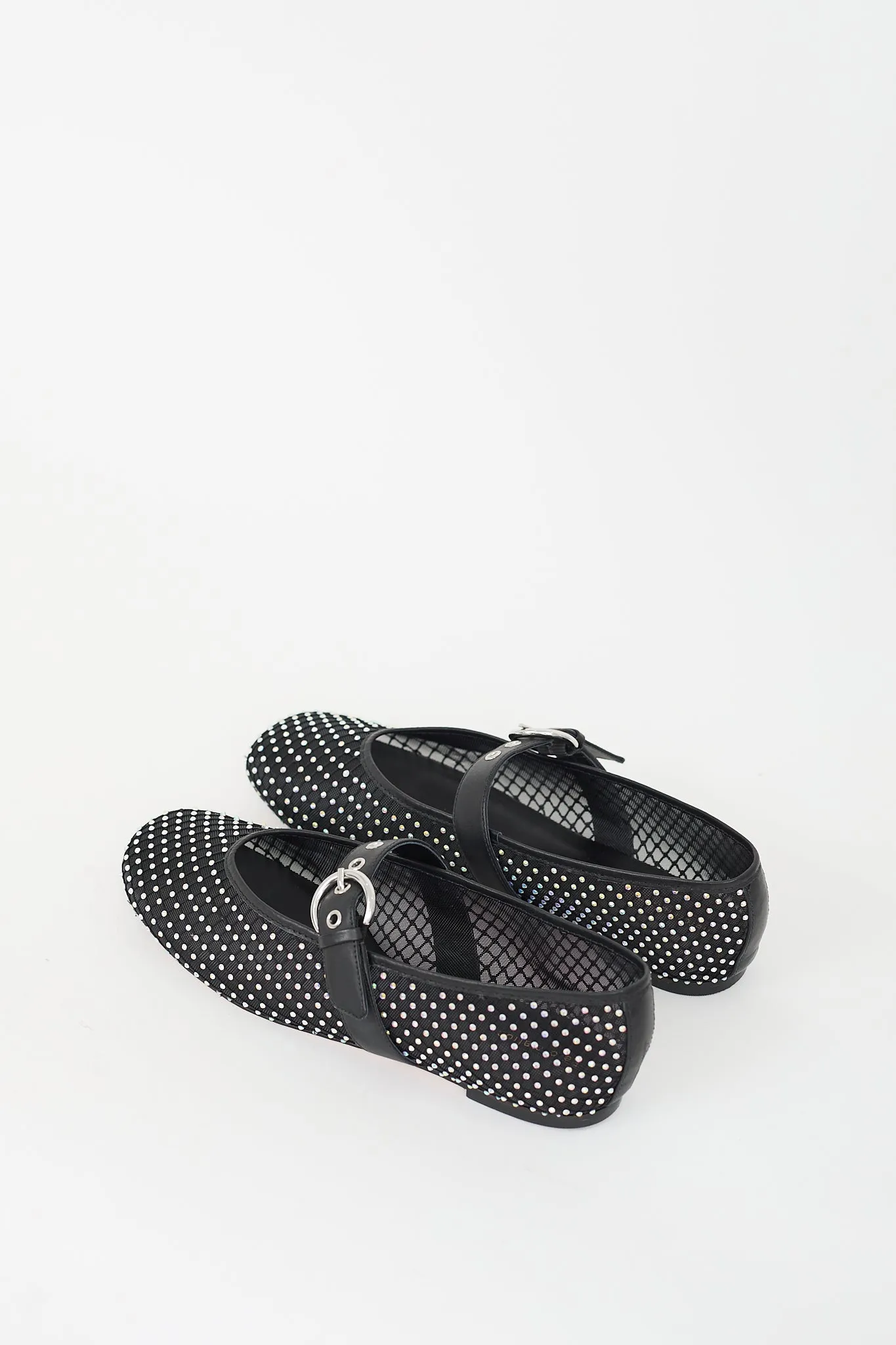 Black Crystal Mesh Bethany Ballet Flat