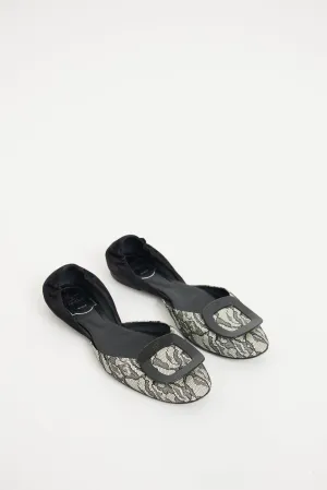 Black Lace D'orsay Flat