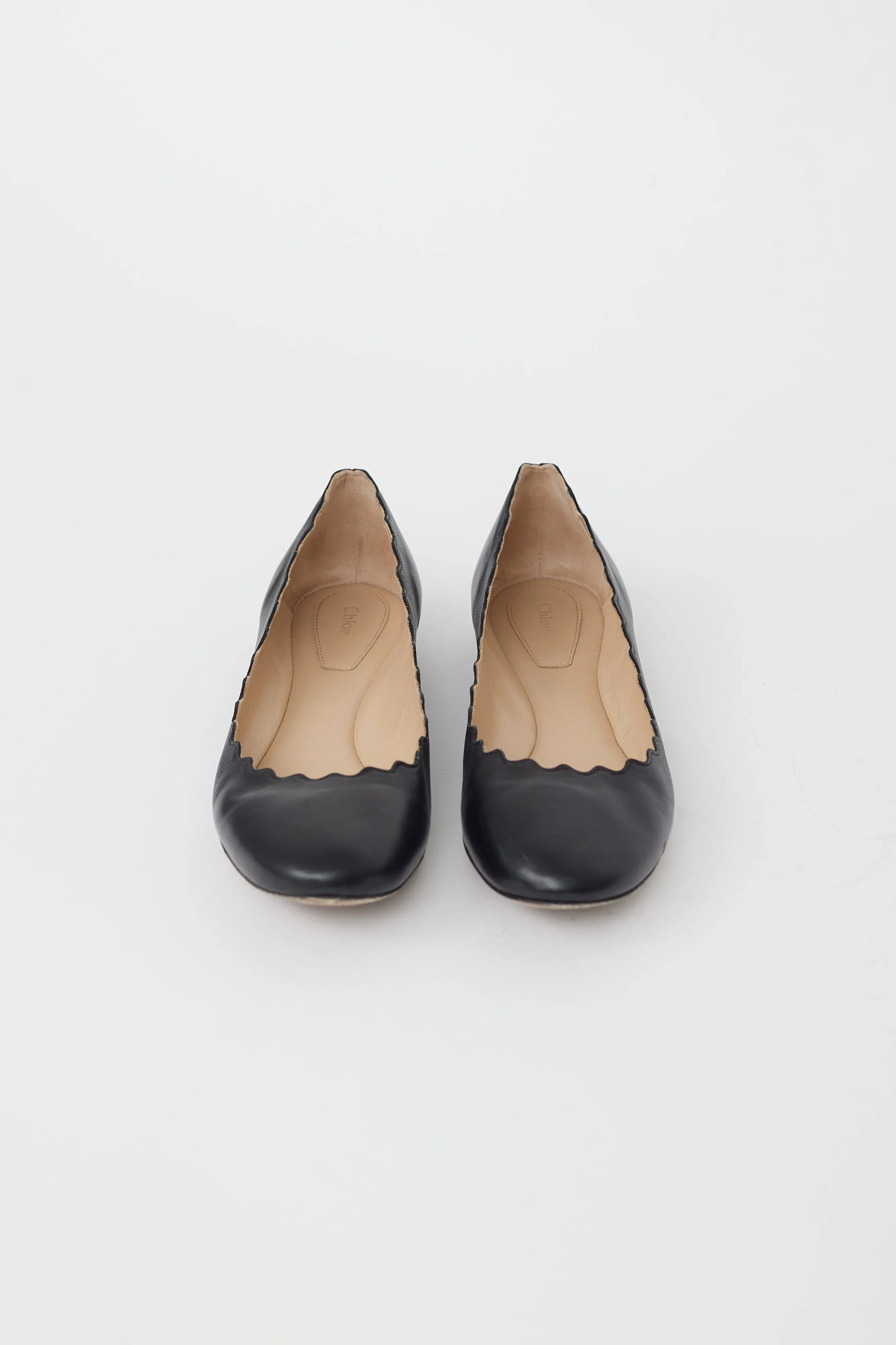 Black Leather Lauren Ballet Flat