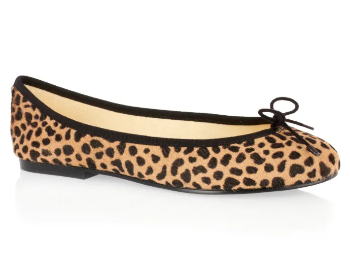 Black Leopard Pirouette Flats