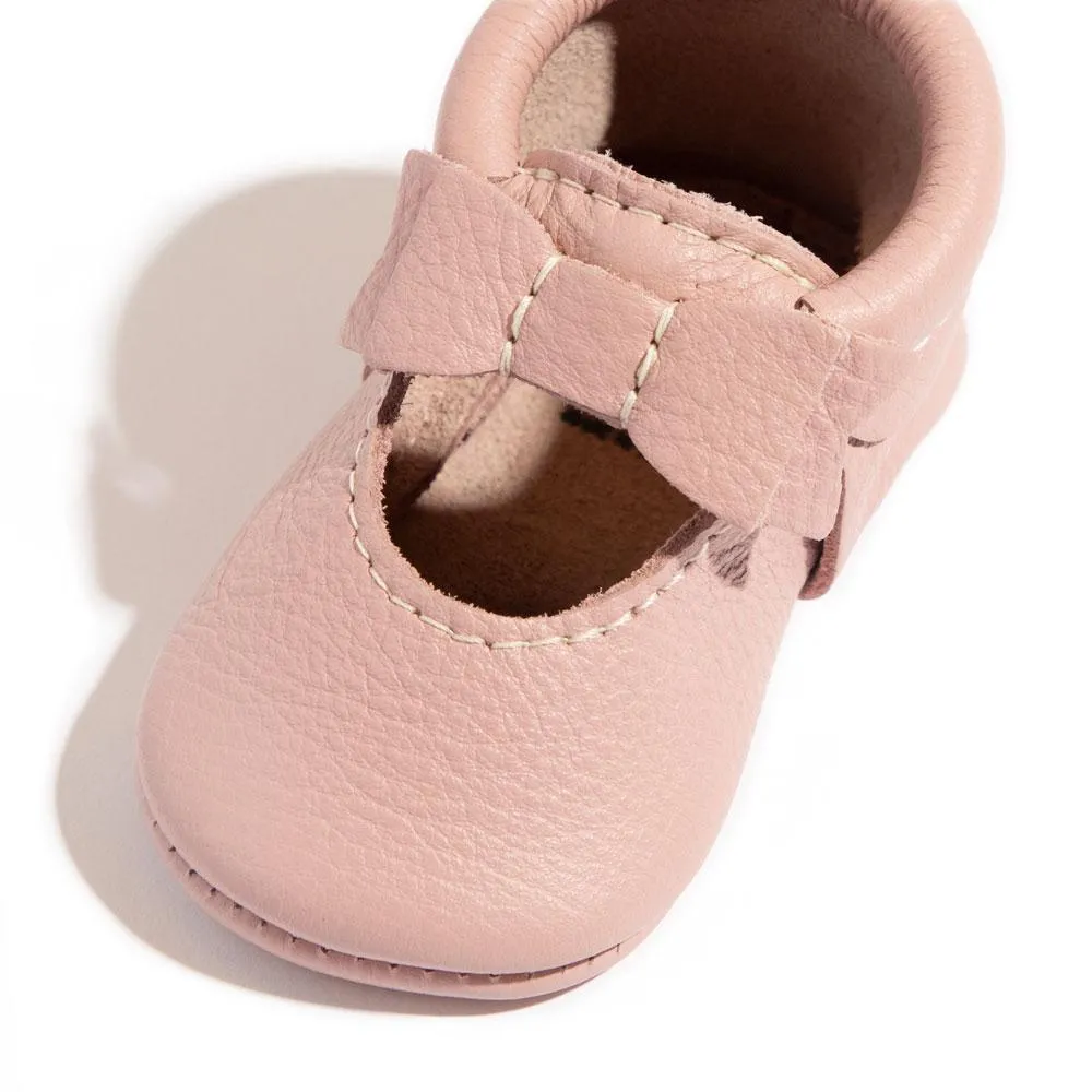 Blush Ballet Flat Bow Baby Shoe