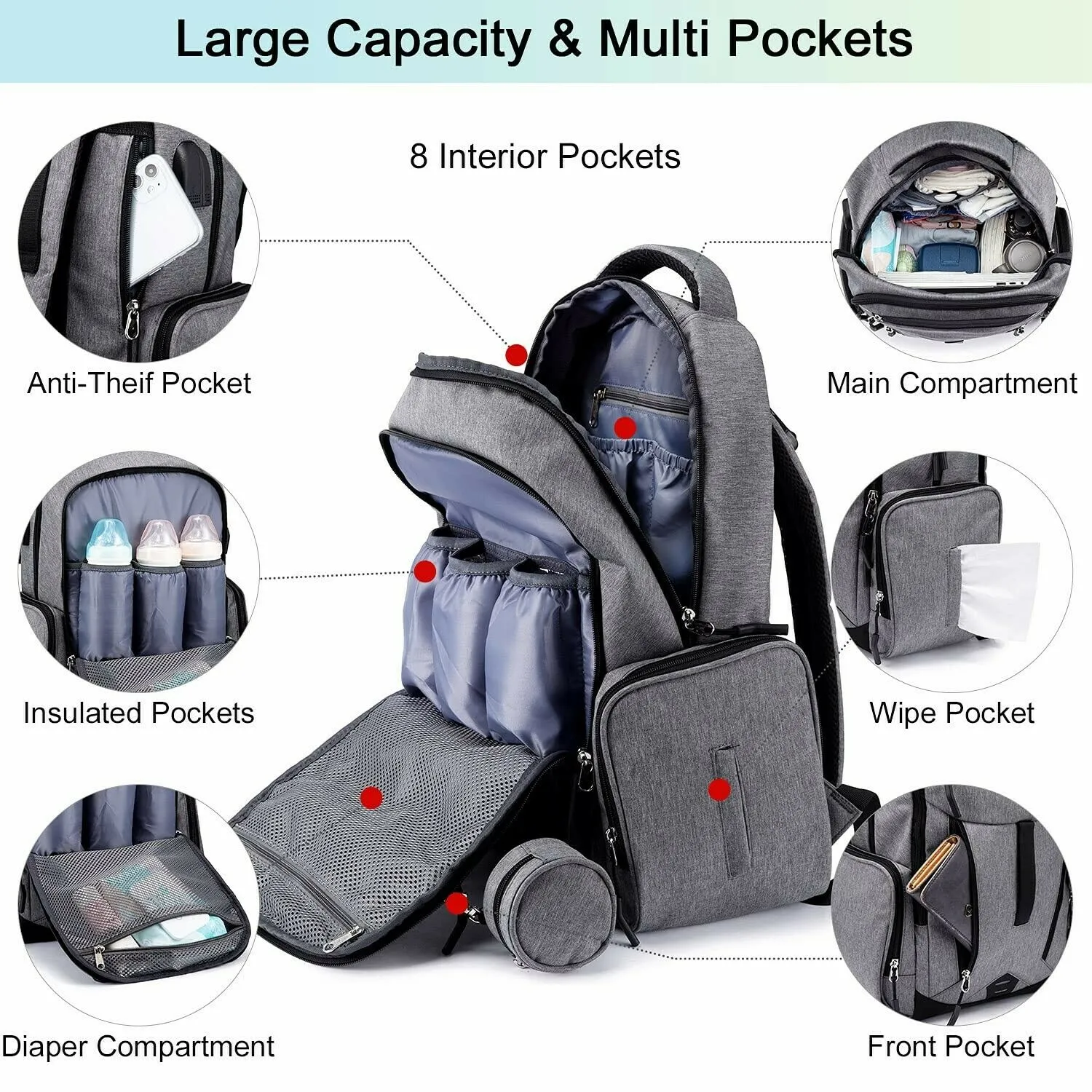 Brand New Baby Boy Stroller Travel System High Chair Playard Diaper Bag