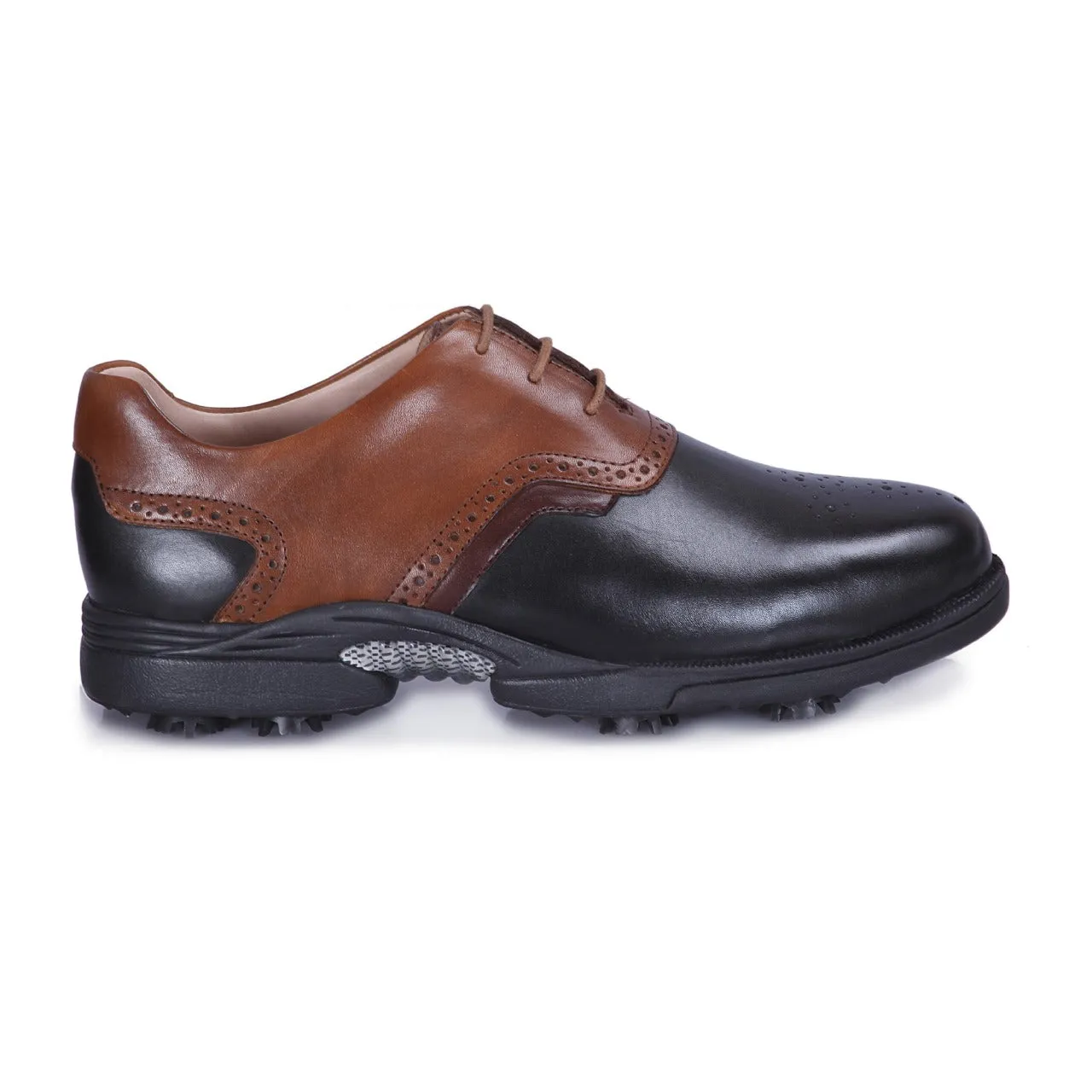 Bristol Black, Tan & Brown Golf Shoes