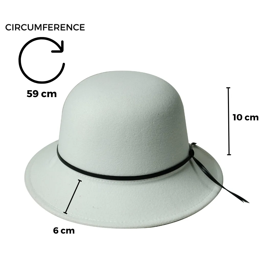 Chokore Trendy Cloche Hat (White)