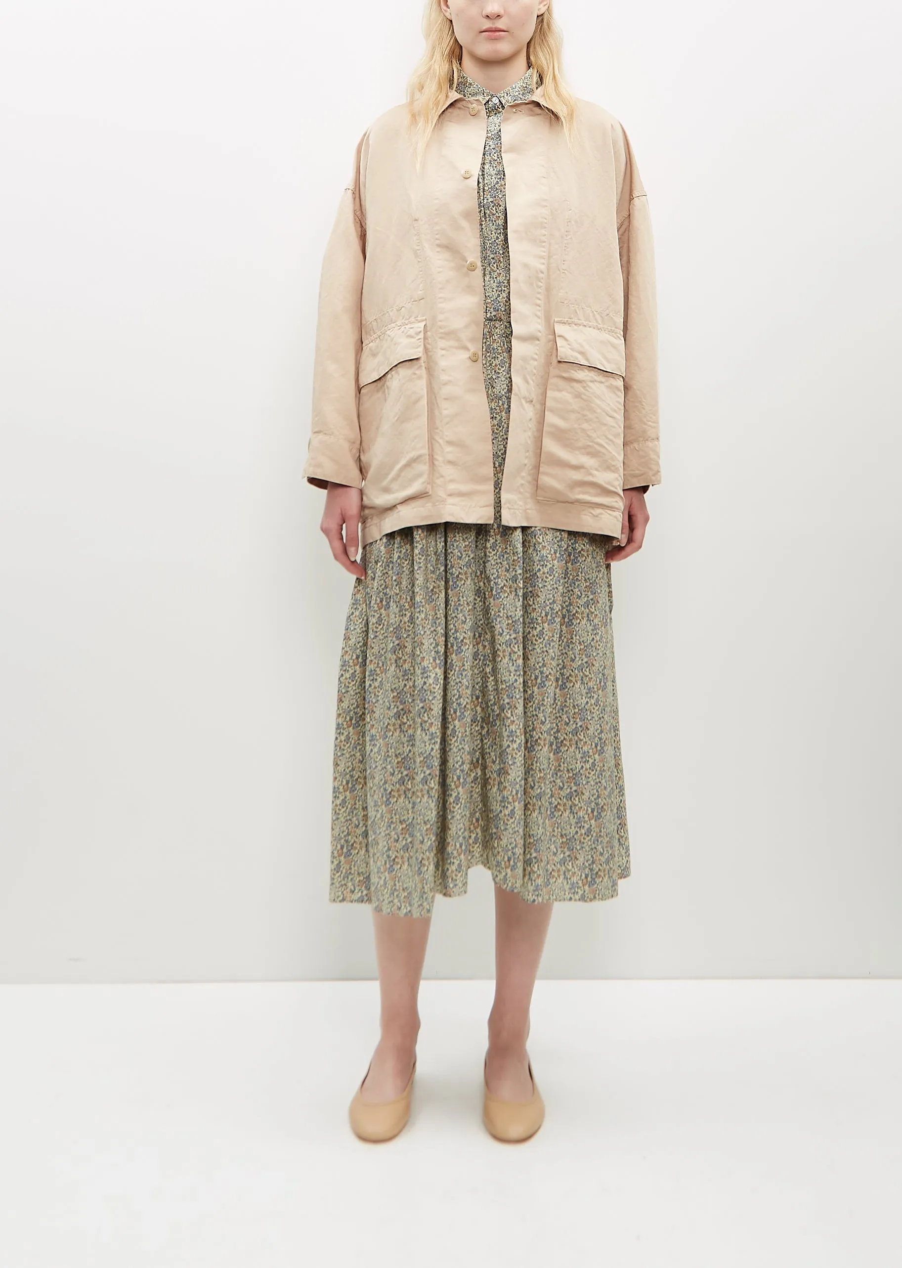 Coverall Linen-Cotton Jacket — Sand