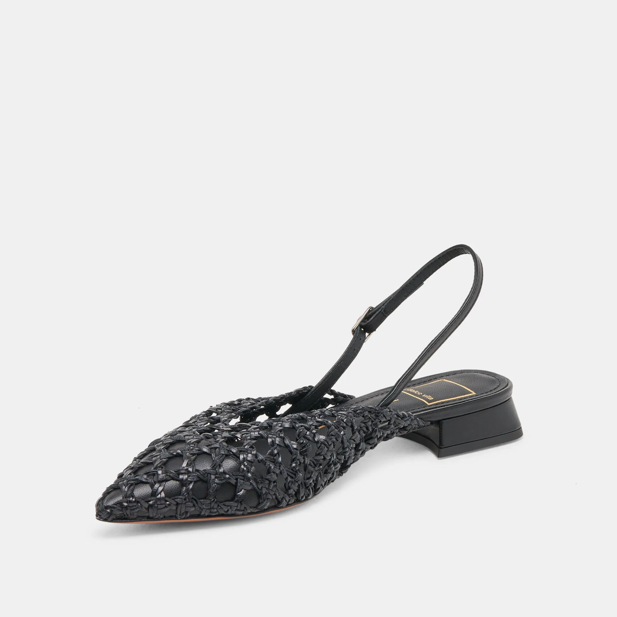 CYNDI FLATS BLACK WOVEN