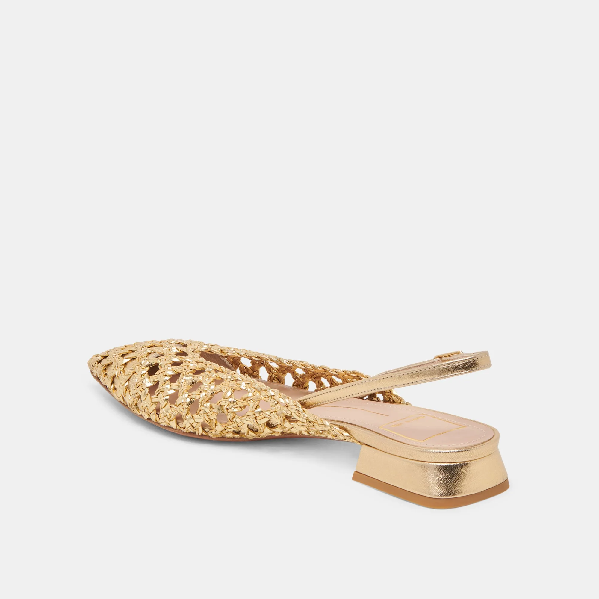 CYNDI FLATS GOLD WOVEN