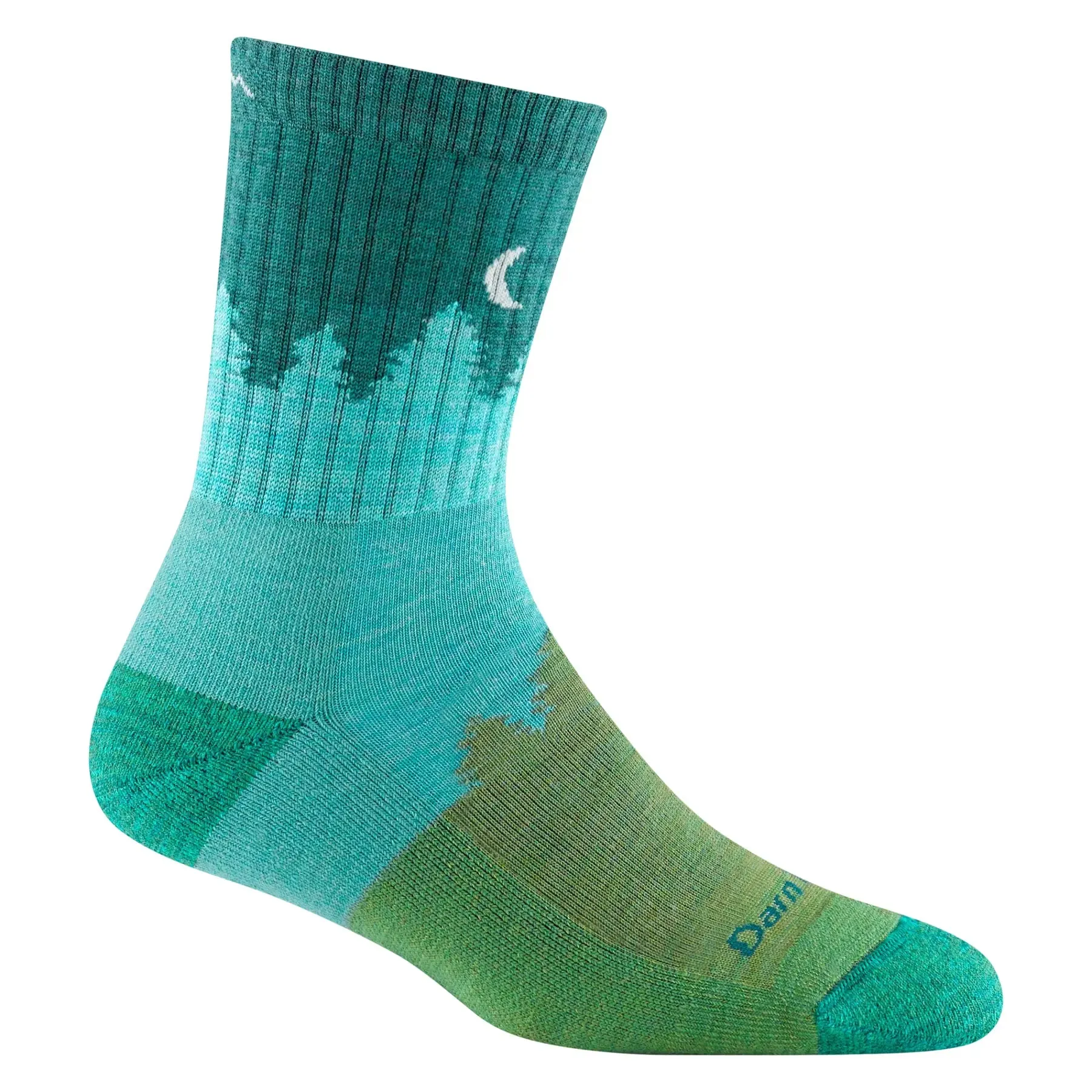 Darn Tough 1971 Women's Treeline Micro Crew Midweight Hiking Sock - Aqua