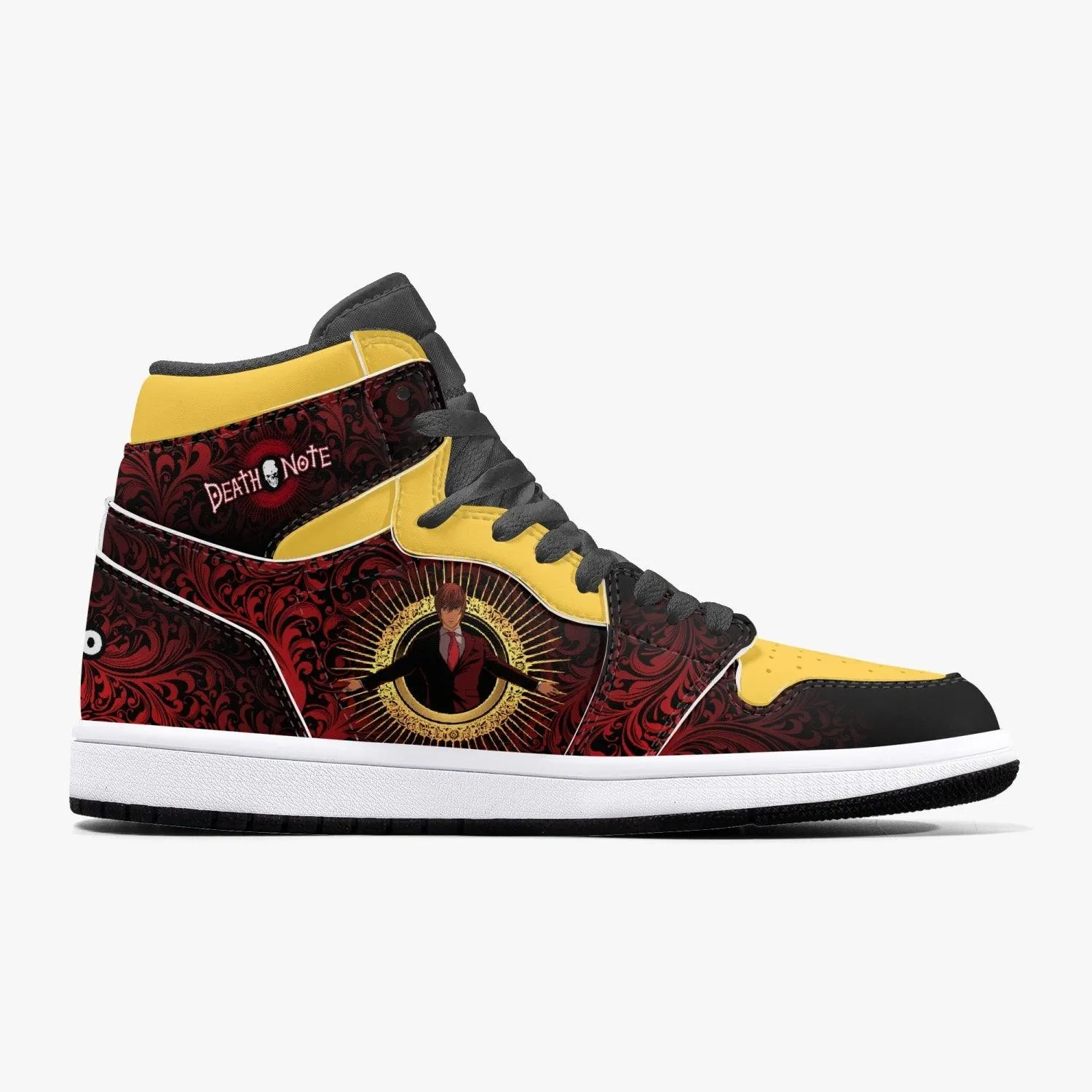 Death Note Light Yagami Red-Yellow JD1 Mid Anime Shoes