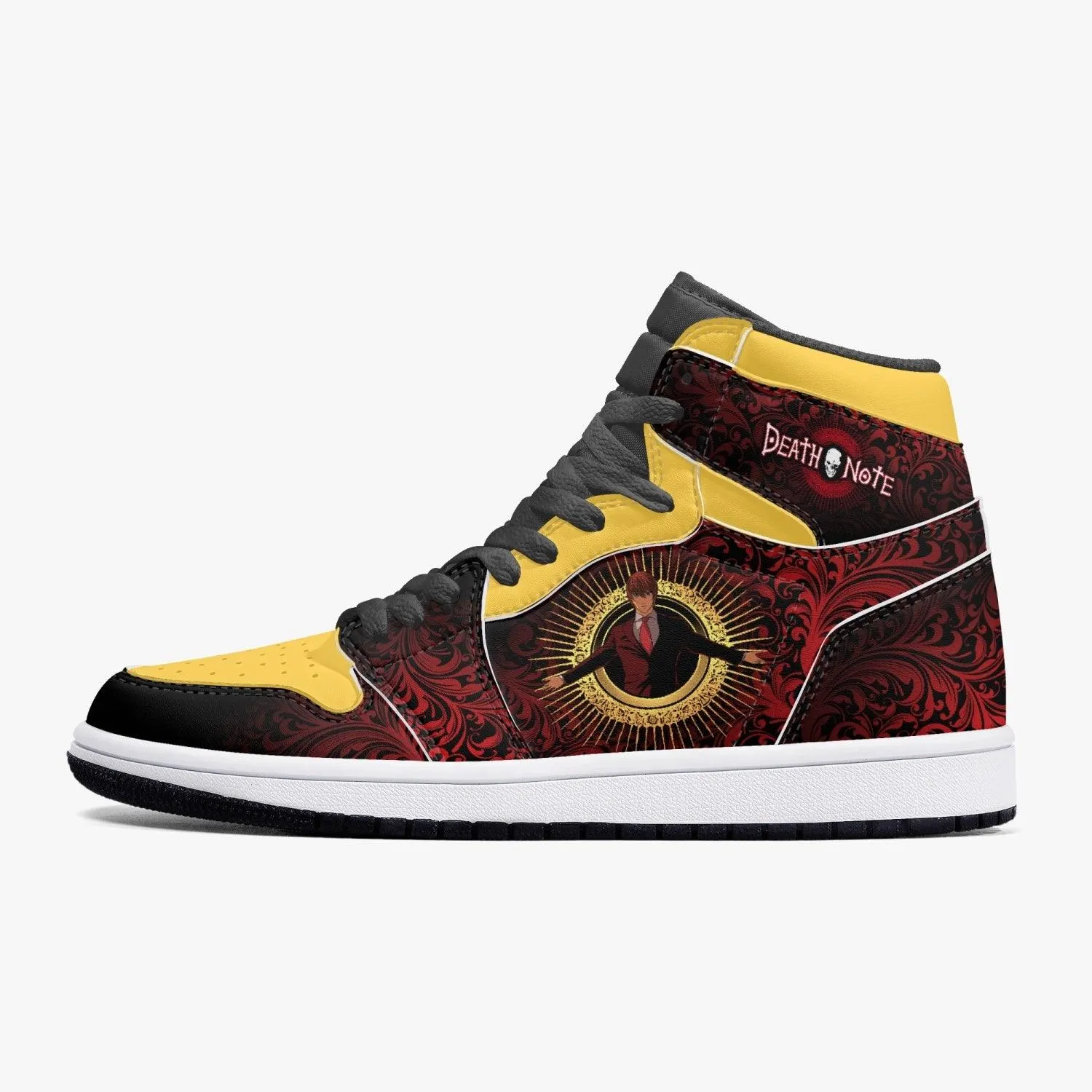 Death Note Light Yagami Red-Yellow JD1 Mid Anime Shoes