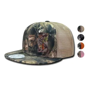 Decky Camouflage Hybricam Trucker 6 Panel Baseball Flat Bill Caps Hats