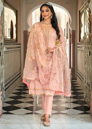 Designer Embroidered Barbie Pink Trendy Salwar Suit