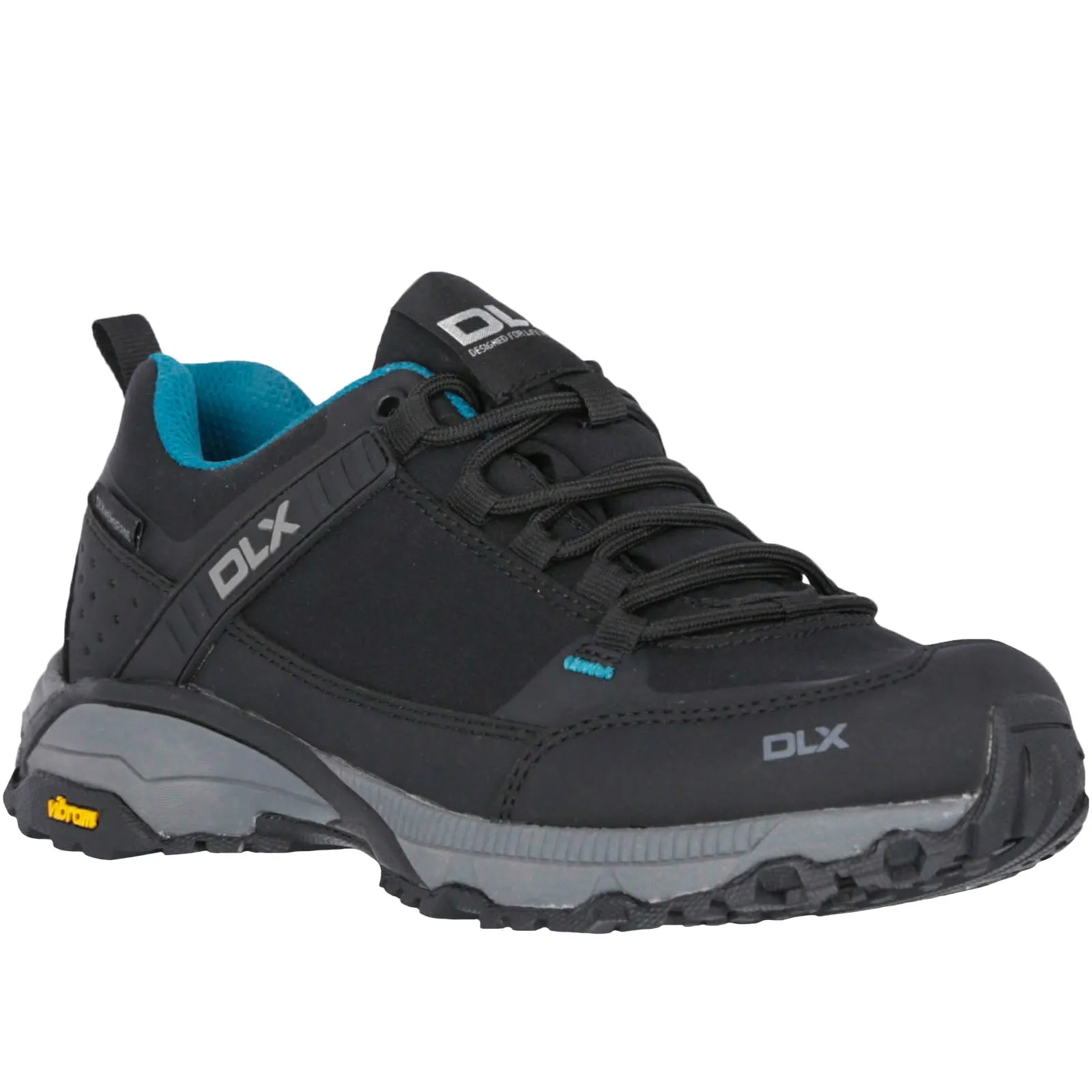 DLX Womens Messal Vibram Waterproof Walking Shoes - Black