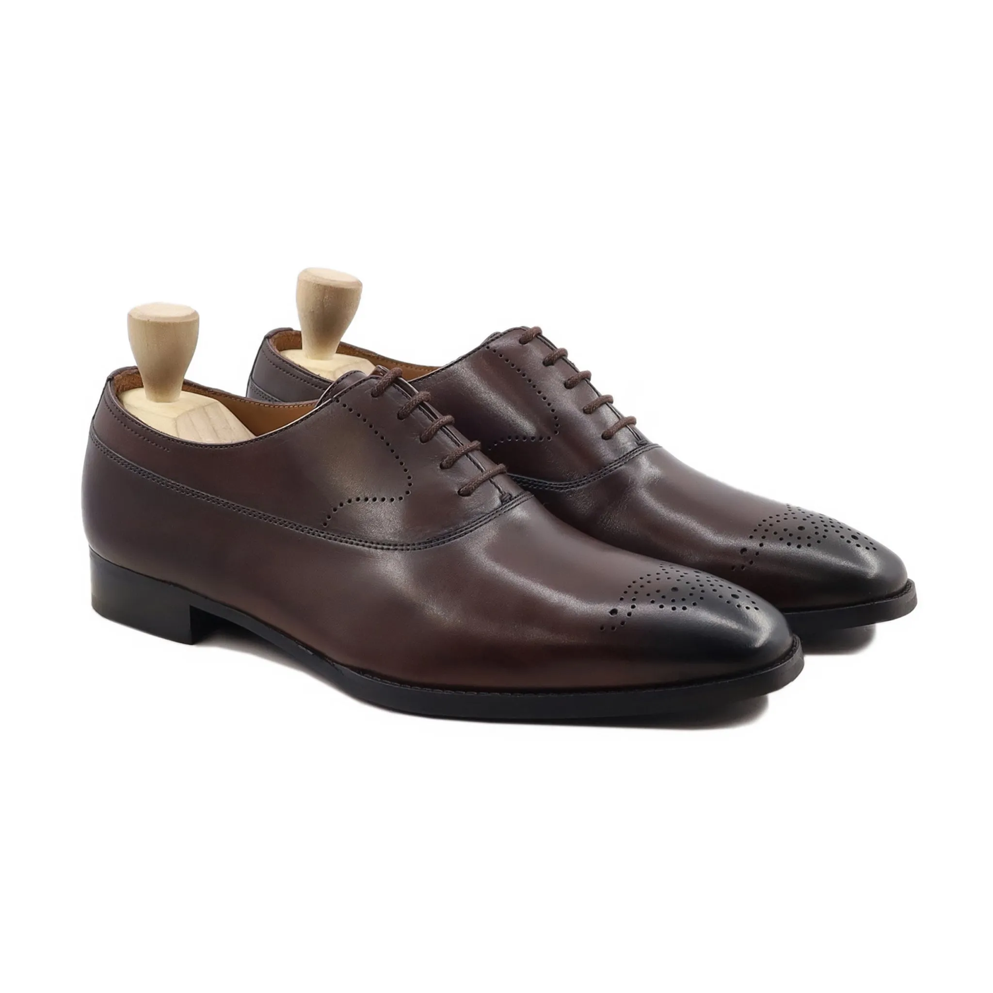 Donet - Men's Dark Brown Calf Leather Oxford Shoe