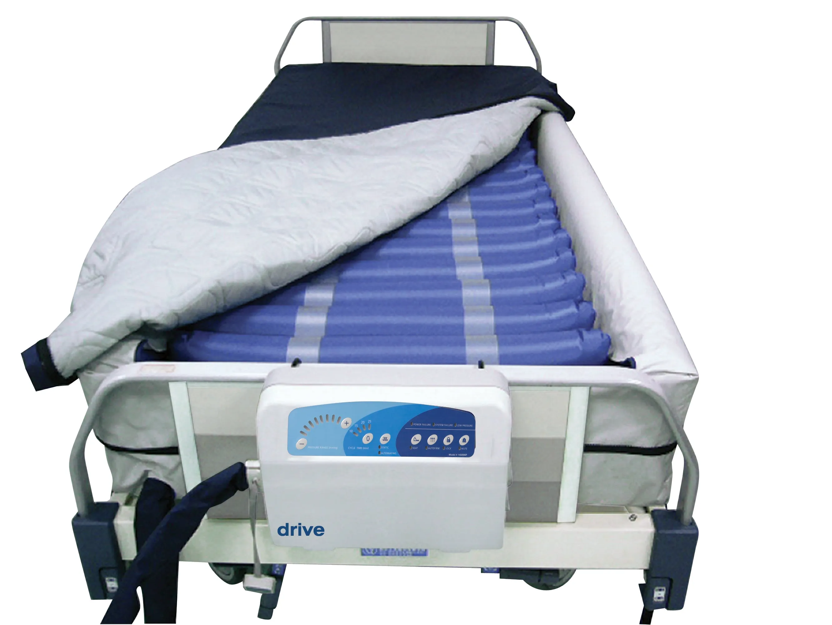 Drive Medical 14029dp Med Aire Plus Defined Perimeter Low Air Loss Mattress Replacement System, with Low Pressure Alarm, 8"