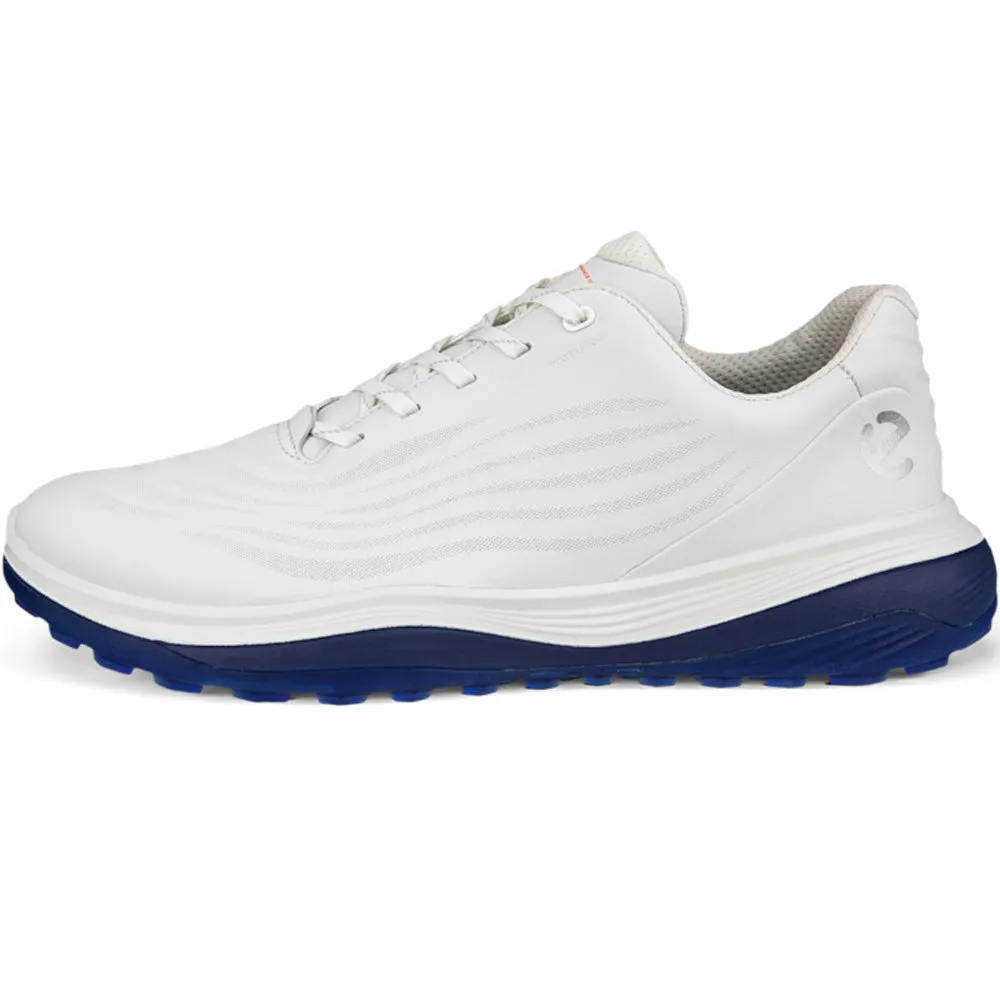 ECCO Golf Lt1 Spikeless Waterproof Shoes - White/Blue