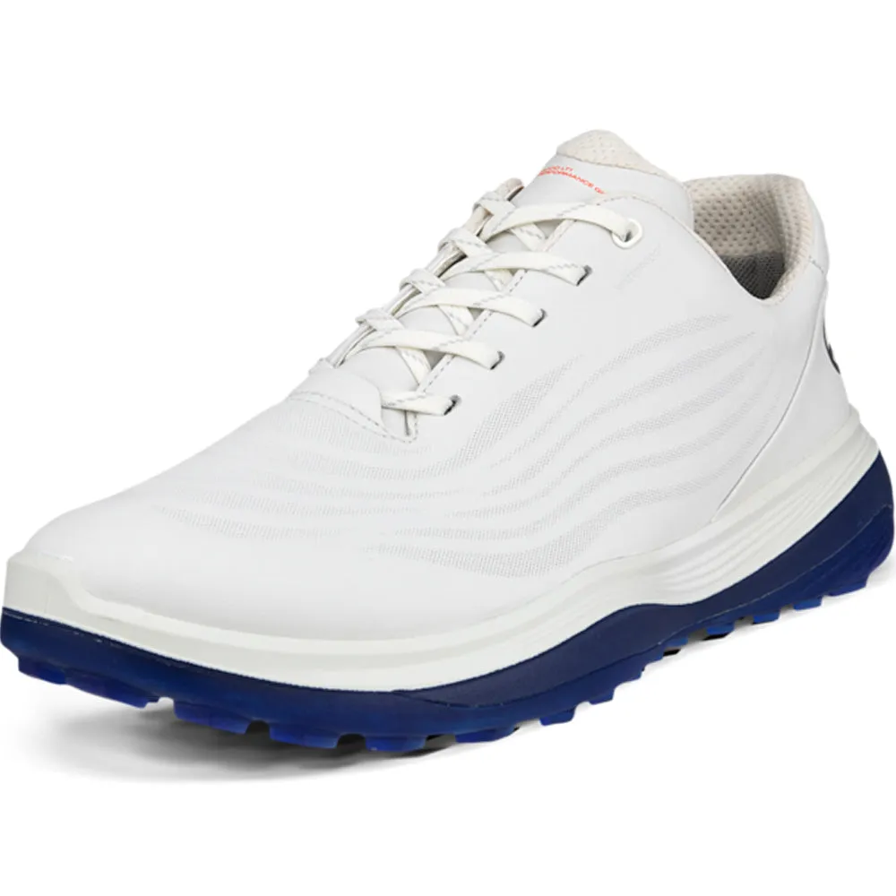 ECCO Golf Lt1 Spikeless Waterproof Shoes - White/Blue